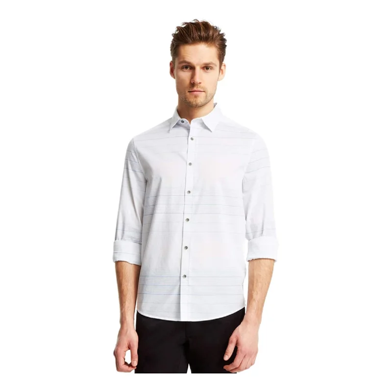 Men's Shearling - Lined Collar Casual Shirts in Brown for a Rustic and Warm AppealKenneth Cole Mens Ombre Stripe Button Up Shirt, White, Small Men's Shearling - Lined Collar Casual Shirts in Brown for a Rustic and Warm AppealKenneth Cole Mens Ombre Stripe Button Up Shirt, White, Small