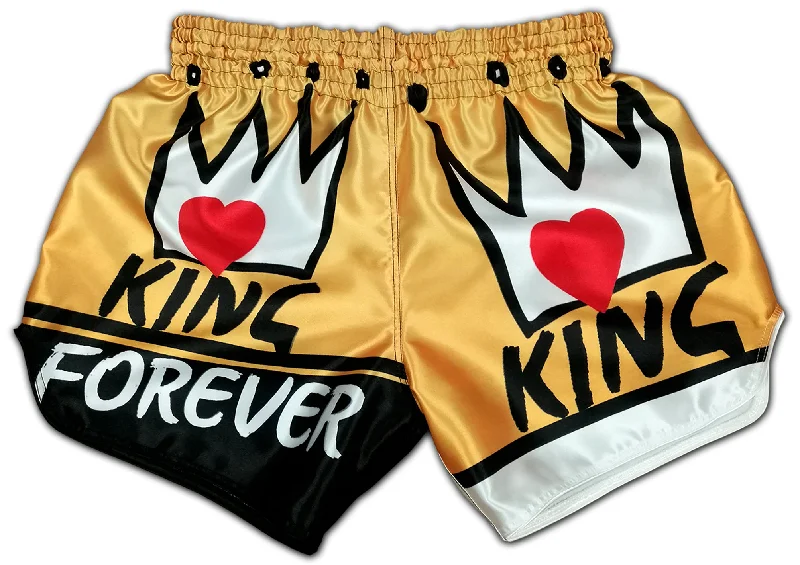 Men's plaid pattern wool blend shorts for a preppy fall styleBoxing Shorts ♚ KING Forever (Royal Gold Edition) Men's plaid pattern wool blend shorts for a preppy fall styleBoxing Shorts ♚ KING Forever (Royal Gold Edition)