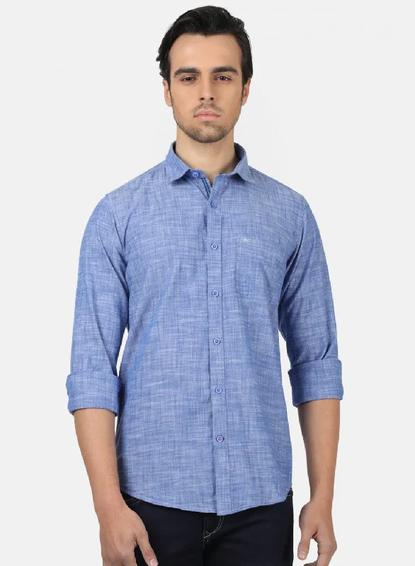 Men's Tailored Fit Checkered Casual Shirts in Multicolor for a Smart - Casual EnsembleMen Blue Solid Shirts Men's Tailored Fit Checkered Casual Shirts in Multicolor for a Smart - Casual EnsembleMen Blue Solid Shirts
