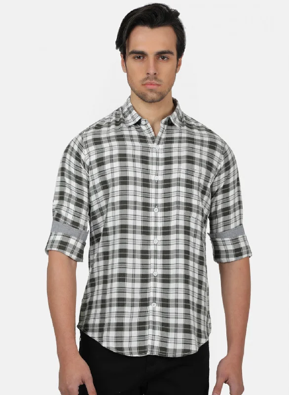 Men's Linen Blend Casual Shirts with Roll - Up Sleeves for a Summer Beach LookMen Green Check Shirts Men's Linen Blend Casual Shirts with Roll - Up Sleeves for a Summer Beach LookMen Green Check Shirts
