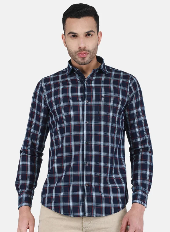 Men's Moisture - Wicking Performance Fabric Casual Shirts for Outdoor ActivitiesMen NAvy Blue Check Shirt Men's Moisture - Wicking Performance Fabric Casual Shirts for Outdoor ActivitiesMen NAvy Blue Check Shirt