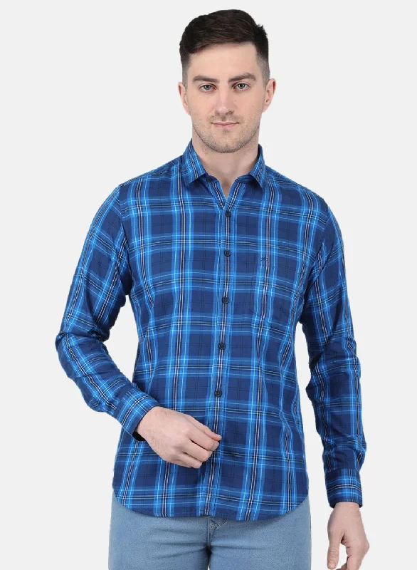 Men's Long - Line Oversized Casual Shirts in Dark Gray for a Relaxed and Modern LookMen Royal Blue Check Shirt Men's Long - Line Oversized Casual Shirts in Dark Gray for a Relaxed and Modern LookMen Royal Blue Check Shirt