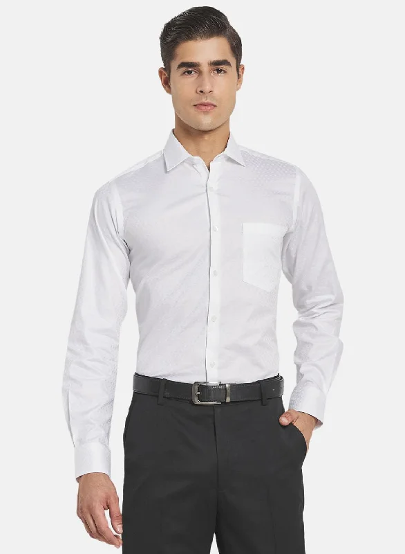 Men's Two - Tone Contrast Panel Casual Shirts in White and Navy for a Stylish and Eye - Catching DesignMen White Printed Shirt Men's Two - Tone Contrast Panel Casual Shirts in White and Navy for a Stylish and Eye - Catching DesignMen White Printed Shirt