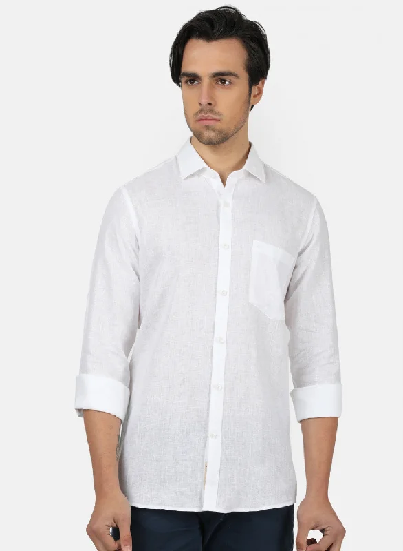Men's Sustainable Recycled Material Casual Shirts for Eco - Conscious ConsumersMen White Solid Shirts Men's Sustainable Recycled Material Casual Shirts for Eco - Conscious ConsumersMen White Solid Shirts