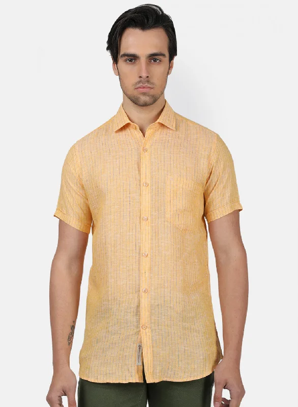 Men's Button - Down Oxford Casual Shirts in Crisp White for a Classic and Versatile StyleMen Yellow Stripe Shirts Men's Button - Down Oxford Casual Shirts in Crisp White for a Classic and Versatile StyleMen Yellow Stripe Shirts