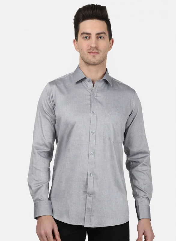 Men's Wrinkle - Resistant Polyester Blend Casual Shirts for Easy Travel and MaintenanceMens Grey Printed Shirt Men's Wrinkle - Resistant Polyester Blend Casual Shirts for Easy Travel and MaintenanceMens Grey Printed Shirt