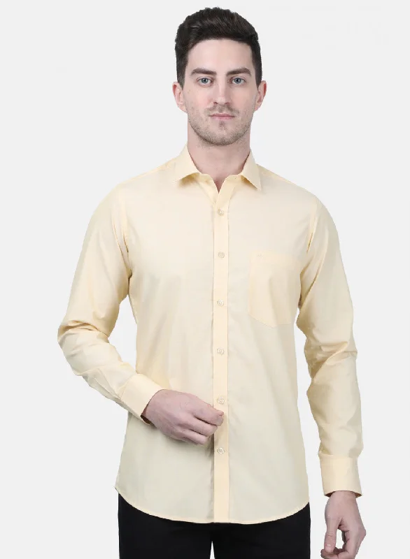 Men's Linen Blend Casual Shirts with Roll - Up Sleeves for a Summer Beach LookMens Mustard Solid Shirts Men's Linen Blend Casual Shirts with Roll - Up Sleeves for a Summer Beach LookMens Mustard Solid Shirts