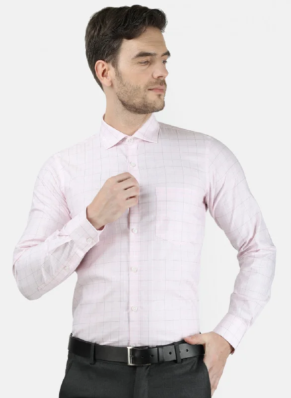 Men's Stretch - Fabric Casual Shirts in Navy Blue for a Comfortable and Flexible FitMens Pink Check Shirt Men's Stretch - Fabric Casual Shirts in Navy Blue for a Comfortable and Flexible FitMens Pink Check Shirt