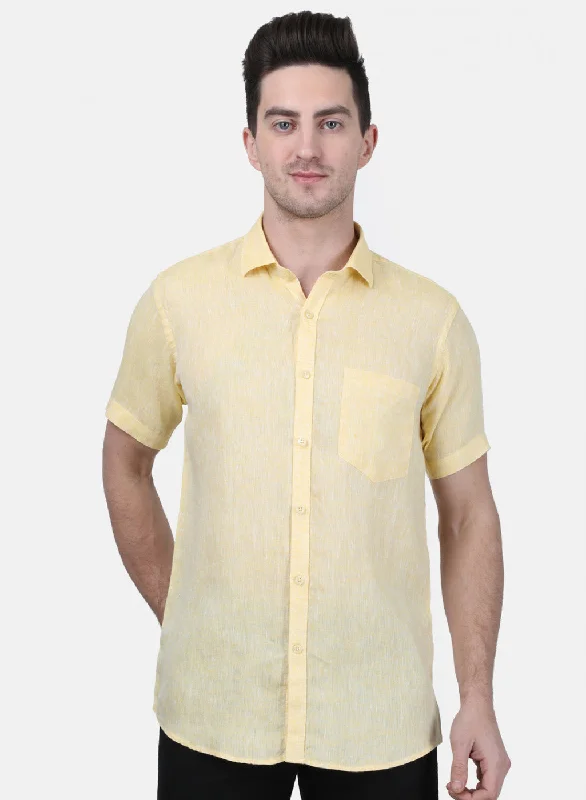 Men's Tailored Fit Checkered Casual Shirts in Multicolor for a Smart - Casual EnsembleMens Yellow Solid Shirt Men's Tailored Fit Checkered Casual Shirts in Multicolor for a Smart - Casual EnsembleMens Yellow Solid Shirt