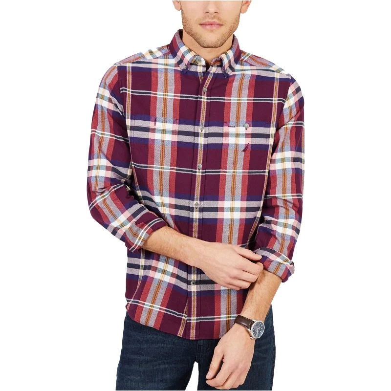 Men's Tailored Fit Checkered Casual Shirts in Multicolor for a Smart - Casual EnsembleNautica Mens Flannal Plaid Button Up Shirt Men's Tailored Fit Checkered Casual Shirts in Multicolor for a Smart - Casual EnsembleNautica Mens Flannal Plaid Button Up Shirt