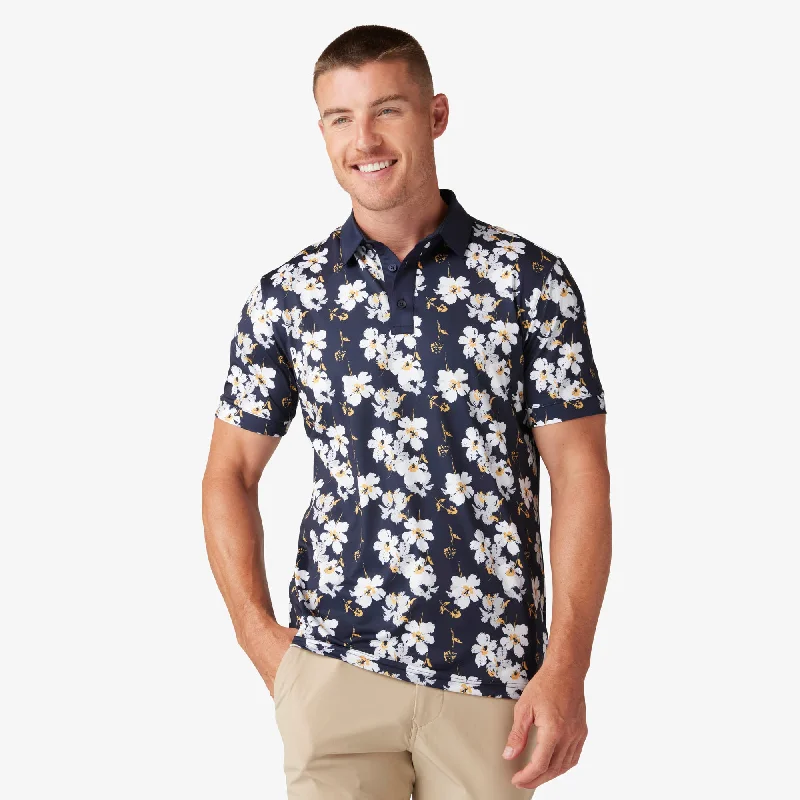 Men's Two - Tone Contrast Panel Casual Shirts in White and Navy for a Stylish and Eye - Catching DesignNavy Birmingham Floral Men's Two - Tone Contrast Panel Casual Shirts in White and Navy for a Stylish and Eye - Catching DesignNavy Birmingham Floral