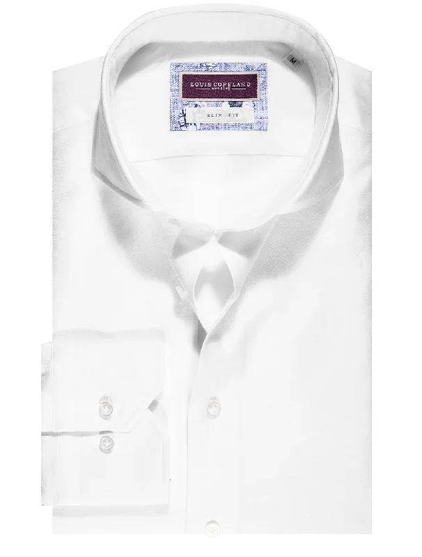 Men's Sustainable Recycled Material Casual Shirts for Eco - Conscious ConsumersNile Cotton Linen Mix Slim Fit Shirt White Men's Sustainable Recycled Material Casual Shirts for Eco - Conscious ConsumersNile Cotton Linen Mix Slim Fit Shirt White