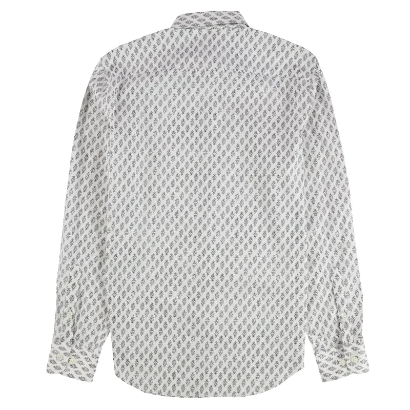 Men's Moisture - Wicking Performance Fabric Casual Shirts for Outdoor ActivitiesPerry Ellis Mens Printed Button Up Shirt, White, Small Men's Moisture - Wicking Performance Fabric Casual Shirts for Outdoor ActivitiesPerry Ellis Mens Printed Button Up Shirt, White, Small