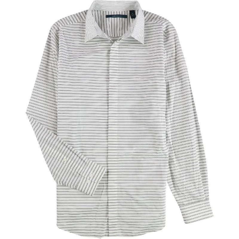 Men's Two - Tone Contrast Panel Casual Shirts in White and Navy for a Stylish and Eye - Catching DesignPerry Ellis Mens Striped Button Up Shirt Men's Two - Tone Contrast Panel Casual Shirts in White and Navy for a Stylish and Eye - Catching DesignPerry Ellis Mens Striped Button Up Shirt