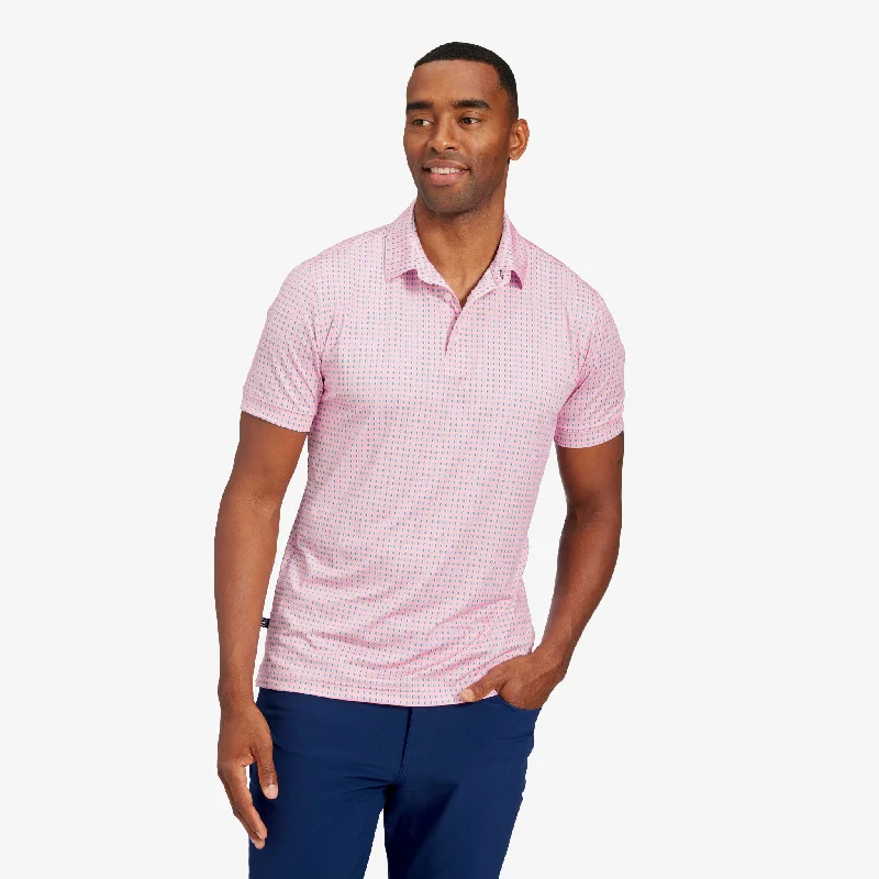 Men's Organic Cotton Casual Shirts with a Soft Handfeel for Everyday ComfortPink Mini Geo Print