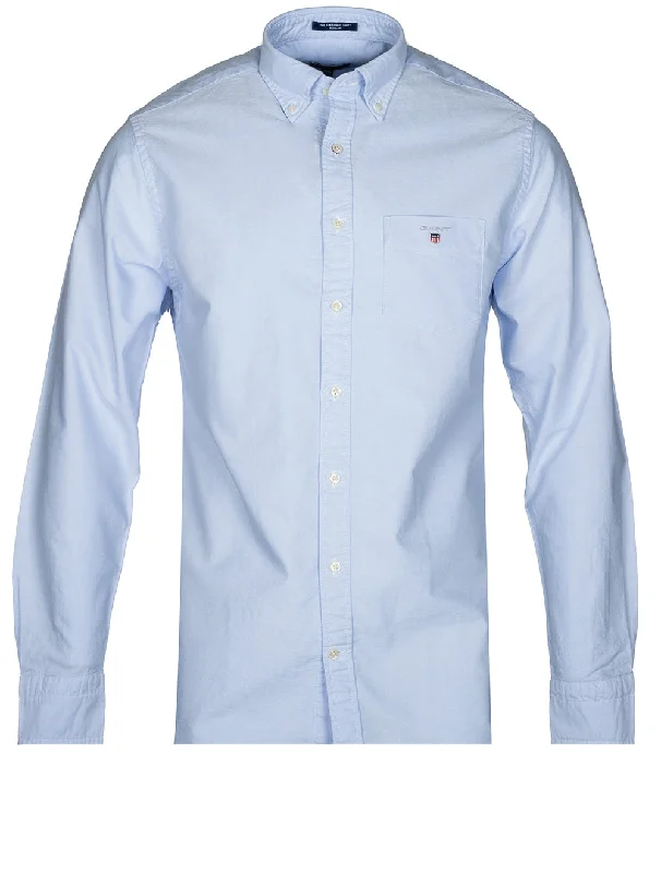 Men's Shearling - Lined Collar Casual Shirts in Brown for a Rustic and Warm AppealRegular Oxford Button Down Capri Blue