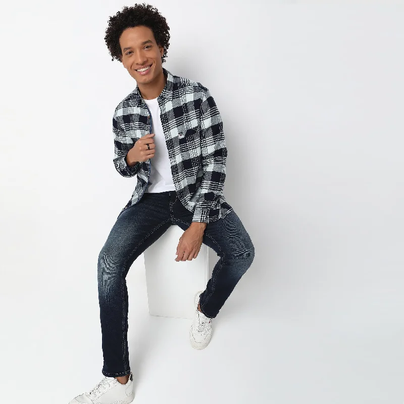 Men's Long - Line Oversized Casual Shirts in Dark Gray for a Relaxed and Modern LookCruiser® Authentic Indigo Regular Fit Shirt Classic Checks Perfect Denim Companion Men's Long - Line Oversized Casual Shirts in Dark Gray for a Relaxed and Modern LookCruiser® Authentic Indigo Regular Fit Shirt Classic Checks Perfect Denim Companion