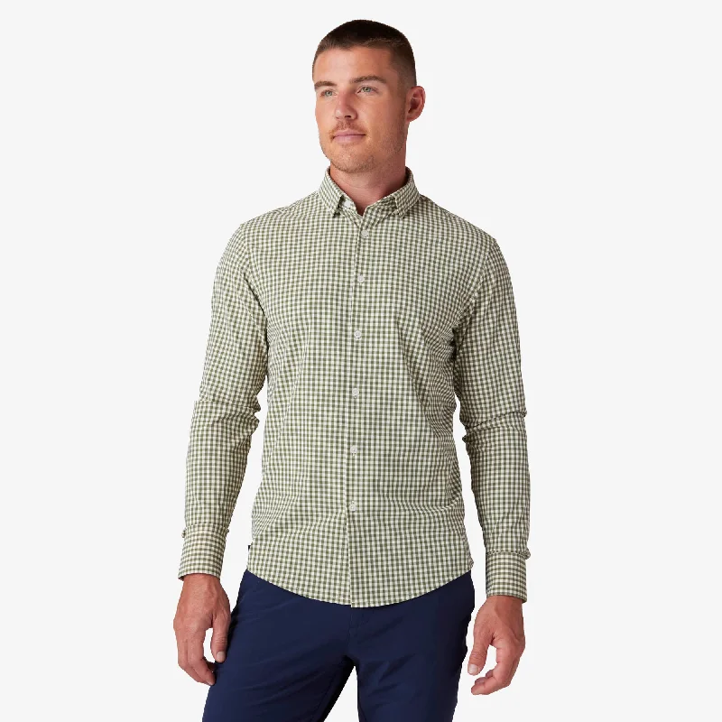 Men's Short - Sleeve Linen Casual Shirts in Light Khaki for a Breathable Summer OptionSage Gingham Men's Short - Sleeve Linen Casual Shirts in Light Khaki for a Breathable Summer OptionSage Gingham
