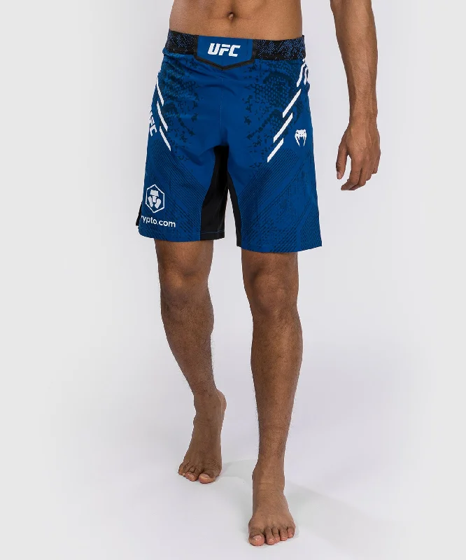 Men's breathable cotton athletic shorts for intense workoutsShorts de combat Coupe longue pour Hommes UFC Adrenaline by Venum Authentic Fight Night - Bleu Men's breathable cotton athletic shorts for intense workoutsShorts de combat Coupe longue pour Hommes UFC Adrenaline by Venum Authentic Fight Night - Bleu