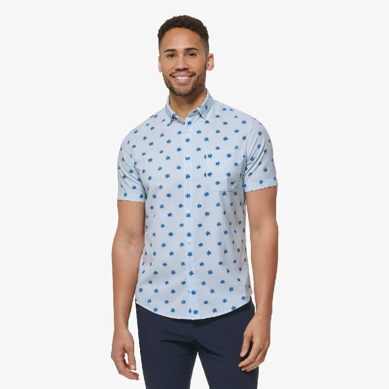 Men's Thermal - Lined Casual Shirts in Black for Added Warmth in Cold WeatherSkyway Floral Dot Print Men's Thermal - Lined Casual Shirts in Black for Added Warmth in Cold WeatherSkyway Floral Dot Print
