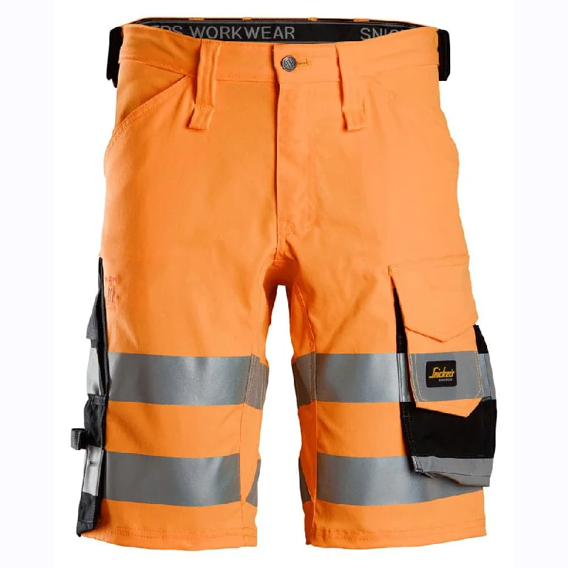 Men's high - waisted swim shorts with UPF protection for beach vacationsSnickers 6136 Hi-Vis Class 1 Stretch Work Shorts Men's high - waisted swim shorts with UPF protection for beach vacationsSnickers 6136 Hi-Vis Class 1 Stretch Work Shorts