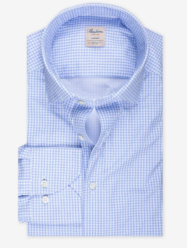 Men's Sustainable Recycled Material Casual Shirts for Eco - Conscious ConsumersChecked Jersey Shirt Blue Men's Sustainable Recycled Material Casual Shirts for Eco - Conscious ConsumersChecked Jersey Shirt Blue