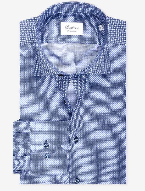 Men's Distressed Denim Casual Shirts with Frayed Edges for a Trendy and Rugged LookMulti Dots Shirt Navy Men's Distressed Denim Casual Shirts with Frayed Edges for a Trendy and Rugged LookMulti Dots Shirt Navy