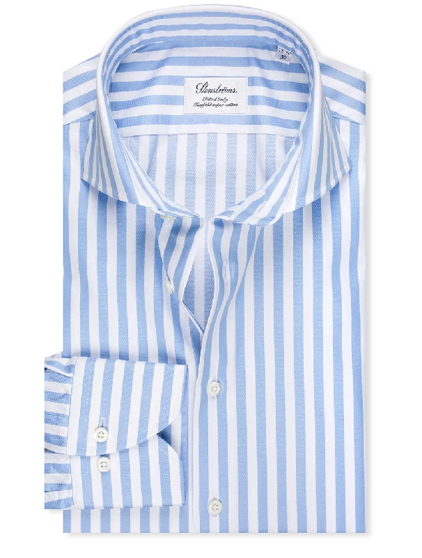 Men's Embroidered Detail Casual Shirts in Beige for a Touch of EleganceBarstripe Shirt Blue Men's Embroidered Detail Casual Shirts in Beige for a Touch of EleganceBarstripe Shirt Blue