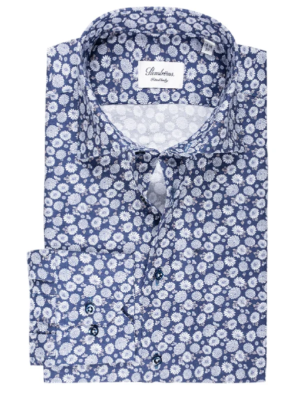 Men's Embroidered Detail Casual Shirts in Beige for a Touch of EleganceFloral Pinpoint Oxford Shirt Navy Men's Embroidered Detail Casual Shirts in Beige for a Touch of EleganceFloral Pinpoint Oxford Shirt Navy