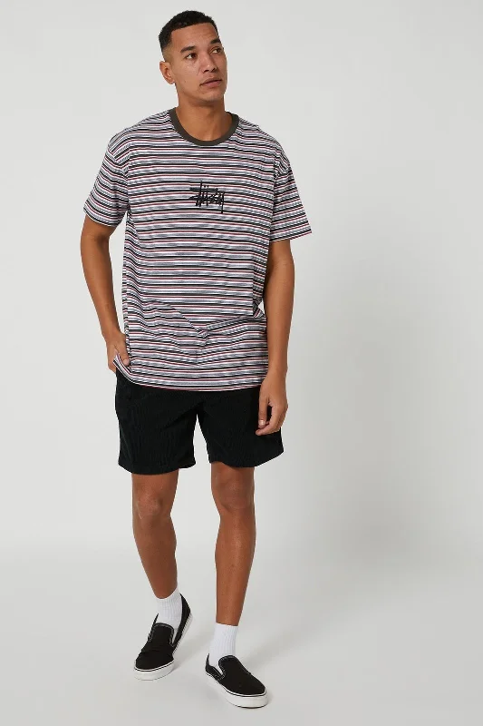 Men's elastic waistband lounge shorts for lazy weekends at homeStussy wide wale cord beachshort - black/black Men's elastic waistband lounge shorts for lazy weekends at homeStussy wide wale cord beachshort - black/black