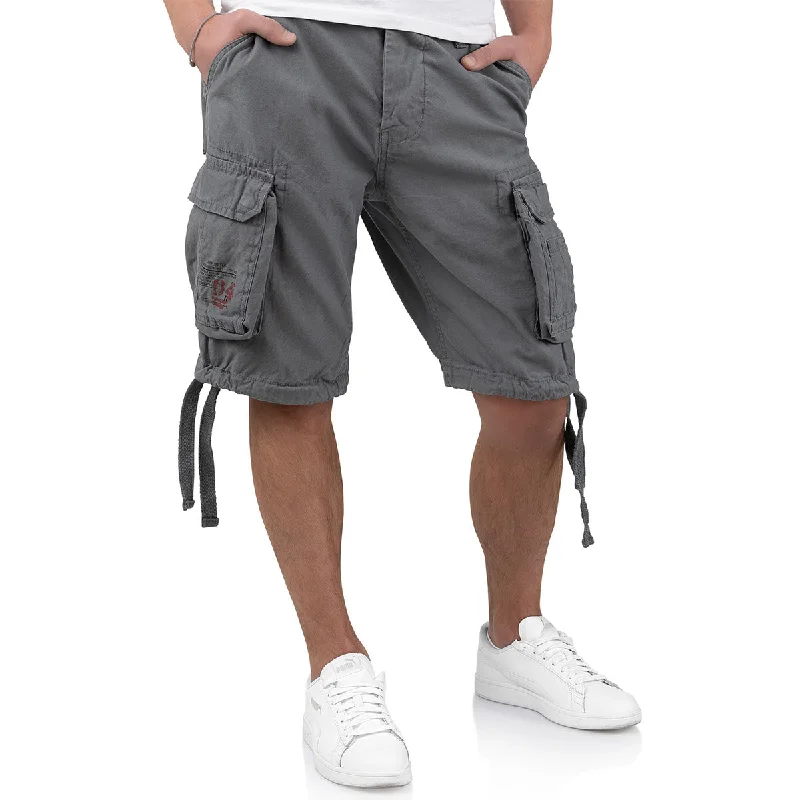 Men's drawstring casual linen shorts for a laid - back summer lookSurplus Airborne Vintage Shorts Grey Men's drawstring casual linen shorts for a laid - back summer lookSurplus Airborne Vintage Shorts Grey