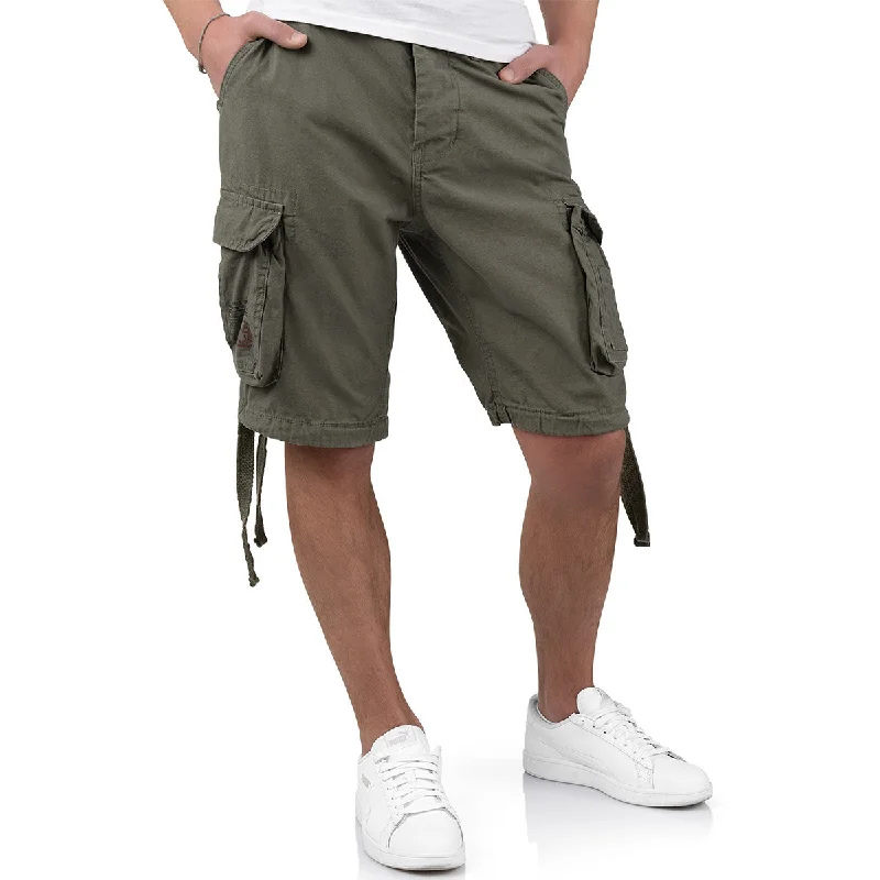 Men's elastic waistband lounge shorts for lazy weekends at homeSurplus Airborne Vintage Shorts Olive Men's elastic waistband lounge shorts for lazy weekends at homeSurplus Airborne Vintage Shorts Olive