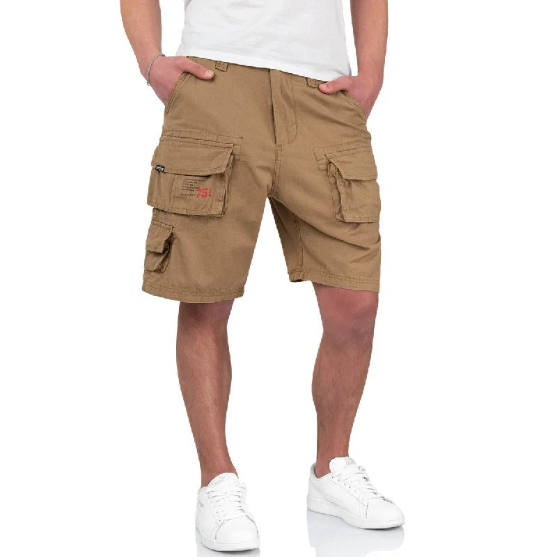 Men's elastic waistband lounge shorts for lazy weekends at homeSurplus Mens Trooper Shorts Beige Men's elastic waistband lounge shorts for lazy weekends at homeSurplus Mens Trooper Shorts Beige