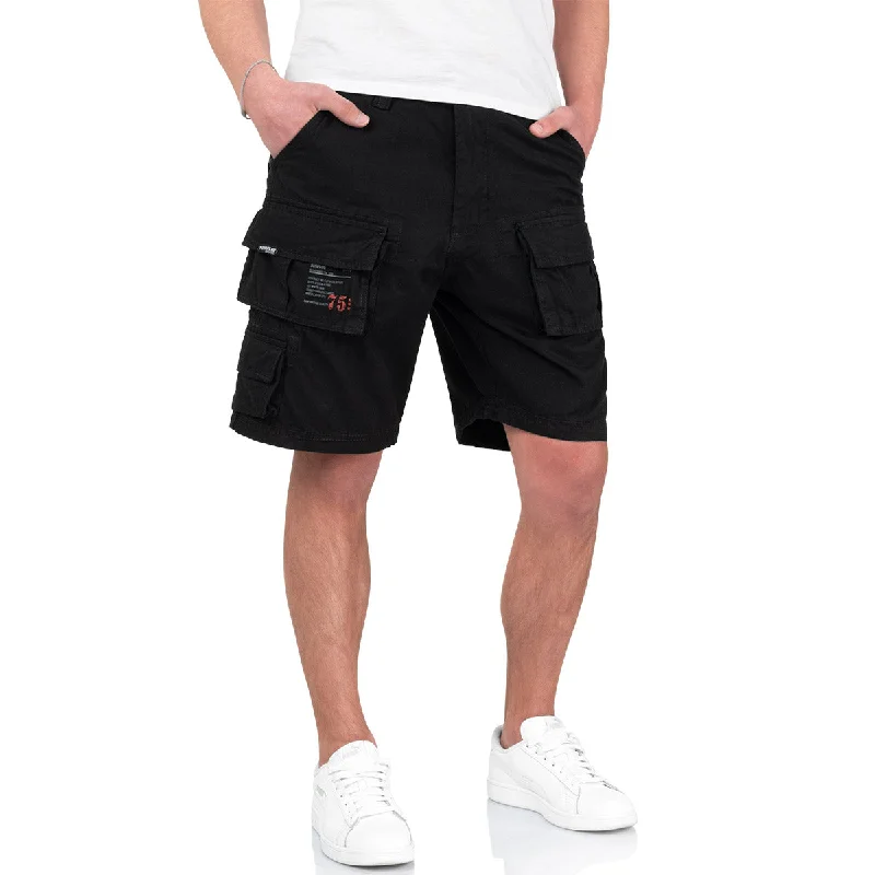 Men's drawstring casual linen shorts for a laid - back summer lookSurplus Mens Trooper Shorts Black Men's drawstring casual linen shorts for a laid - back summer lookSurplus Mens Trooper Shorts Black