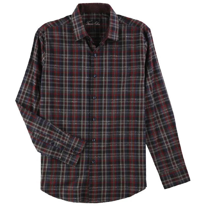 Men's Long - Line Oversized Casual Shirts in Dark Gray for a Relaxed and Modern LookTasso Elba Mens Plaid Button Up Shirt, Red, Small Men's Long - Line Oversized Casual Shirts in Dark Gray for a Relaxed and Modern LookTasso Elba Mens Plaid Button Up Shirt, Red, Small