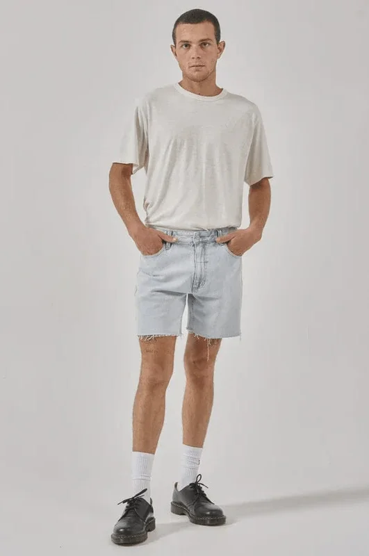 Men's side - stripe track shorts for a sporty running lookThrills Mandude Denim Short - Faded Generation Blue Men's side - stripe track shorts for a sporty running lookThrills Mandude Denim Short - Faded Generation Blue