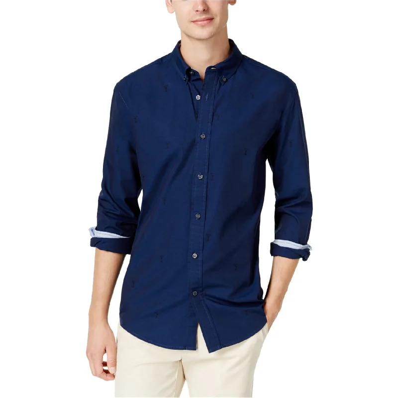 Men's Moisture - Wicking Performance Fabric Casual Shirts for Outdoor ActivitiesTommy Hilfiger Mens Embroidered Martini Button Up Shirt Men's Moisture - Wicking Performance Fabric Casual Shirts for Outdoor ActivitiesTommy Hilfiger Mens Embroidered Martini Button Up Shirt