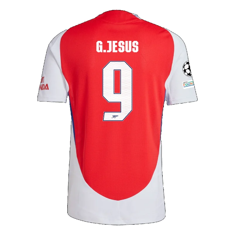 Men's Replica Hockey Jerseys of Star Players for Devoted Ice Hockey Supportersadidas Arsenal Authentic Gabriel Jesus Home Jersey w/ Champions League Patches 24/25 (Better Scarlet/White)