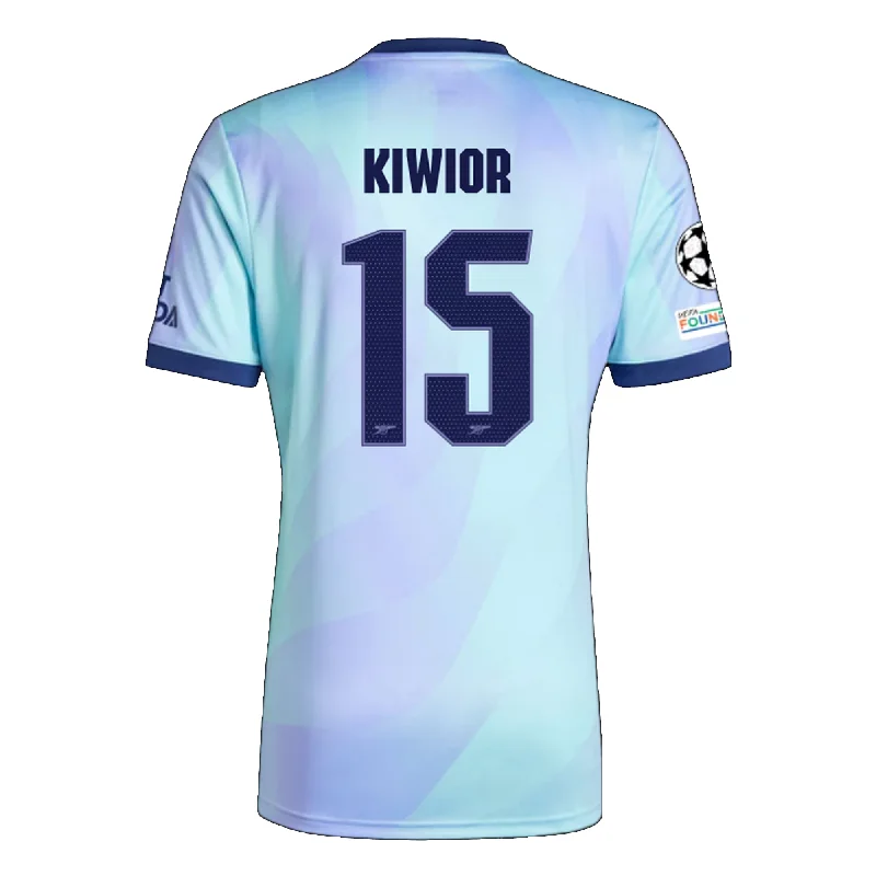 Men's Basketball Jerseys with Signature Player Logos for a Fan - Favorite Lookadidas Arsenal Jakub Kiwior Third Jersey w/ Champions League Patches 24/25 (Clear Aqua/Light Flash Purple)