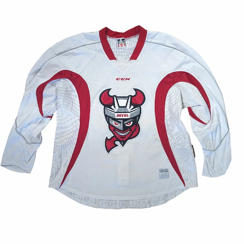 Men's Authentic Soccer Jerseys of National Teams for International Football EventsAHL - Used CCM Practice Jersey - Binghamton Devils (White)