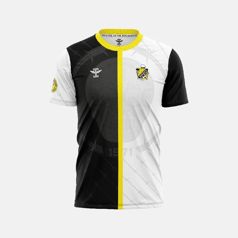 Men's Retro Hockey Jerseys with Classic Stripes and Logos for a Nostalgic Hockey AestheticBucky's Banana Bangers Black & White Jersey