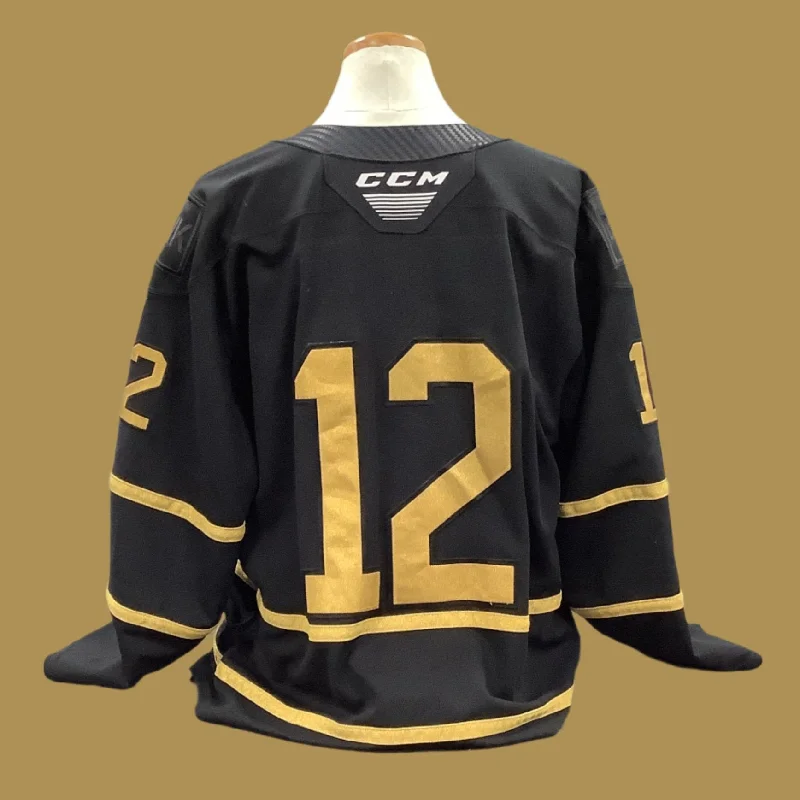 Men's Sustainable Organic Cotton Rugby Jerseys for Eco - Conscious Sports EnthusiastsGame Used Black Jersey 2023/24 #12 Men's Sustainable Organic Cotton Rugby Jerseys for Eco - Conscious Sports EnthusiastsGame Used Black Jersey 2023/24 #12
