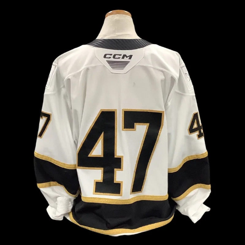 Men's Custom - Embroidered Volleyball Jerseys for Team Uniforms or Personalized GearGame Used White Jersey 2023/24 #47