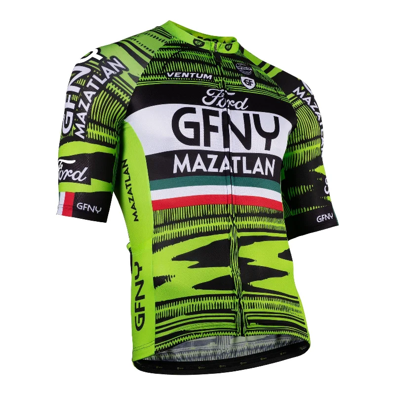 Men's Breathable Polyester Running Jerseys in Bright Neon Colors for High - Visibility WorkoutsGFNY Mazatlan Jersey 2021