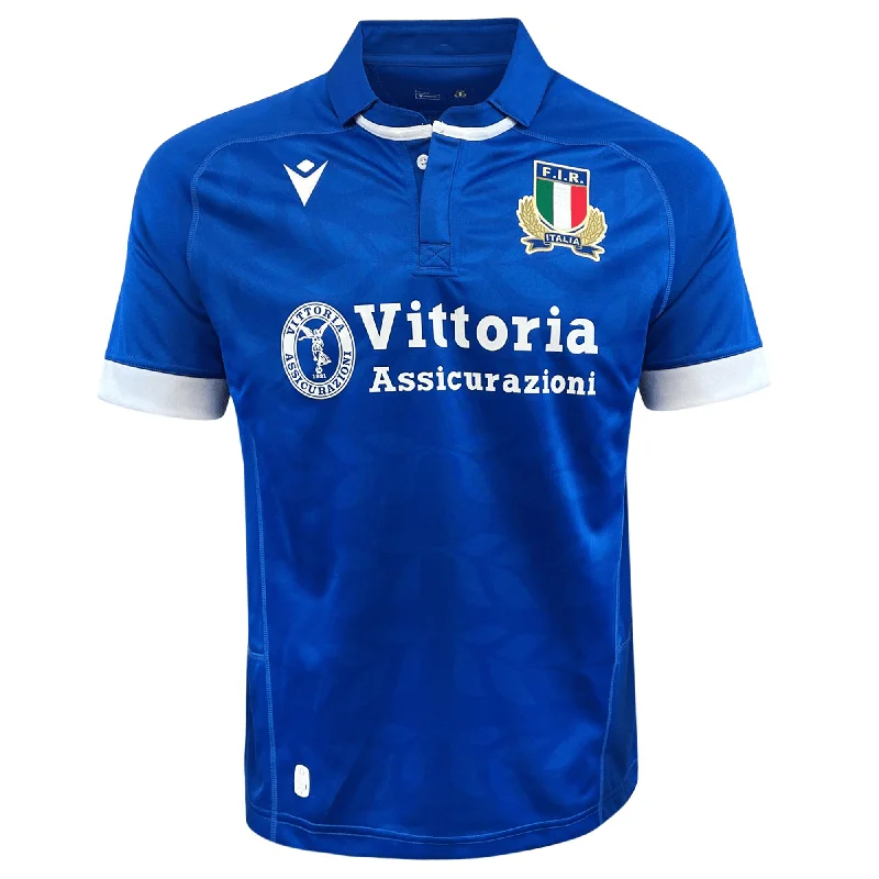Men's Retro Hockey Jerseys with Classic Stripes and Logos for a Nostalgic Hockey AestheticItaly Home Jersey 23/24 by Macron