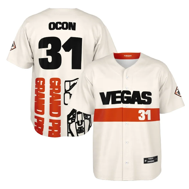 Men's Retro Hockey Jerseys with Classic Stripes and Logos for a Nostalgic Hockey AestheticOcon - Vegas Street Circuit Jersey Men's Retro Hockey Jerseys with Classic Stripes and Logos for a Nostalgic Hockey AestheticOcon - Vegas Street Circuit Jersey