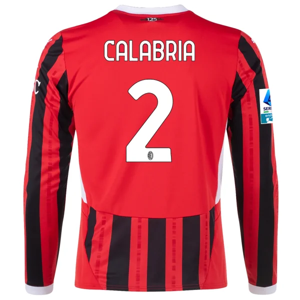 Men's Retro Soccer Jerseys of Famous Clubs from the 90s for Nostalgic Football EnthusiastsPuma AC Milan Davide Calabria Home Long Sleeve Jersey w/ Serie A Patch 24/25 (Red/Black) Men's Retro Soccer Jerseys of Famous Clubs from the 90s for Nostalgic Football EnthusiastsPuma AC Milan Davide Calabria Home Long Sleeve Jersey w/ Serie A Patch 24/25 (Red/Black)