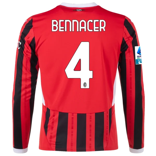 Men's Moisture - Wicking Lacrosse Jerseys with Mesh Panels for Optimal Performance on the FieldPuma AC Milan Ismaël Bennacer Home Long Sleeve Jersey w/ Serie A Patch 24/25 (Red/Black) Men's Moisture - Wicking Lacrosse Jerseys with Mesh Panels for Optimal Performance on the FieldPuma AC Milan Ismaël Bennacer Home Long Sleeve Jersey w/ Serie A Patch 24/25 (Red/Black)