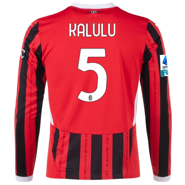Men's Replica Hockey Jerseys of Star Players for Devoted Ice Hockey SupportersPuma AC Milan Pierre Kalulu Home Long Sleeve Jersey w/ Serie A Patch 24/25 (Red/Black) Men's Replica Hockey Jerseys of Star Players for Devoted Ice Hockey SupportersPuma AC Milan Pierre Kalulu Home Long Sleeve Jersey w/ Serie A Patch 24/25 (Red/Black)