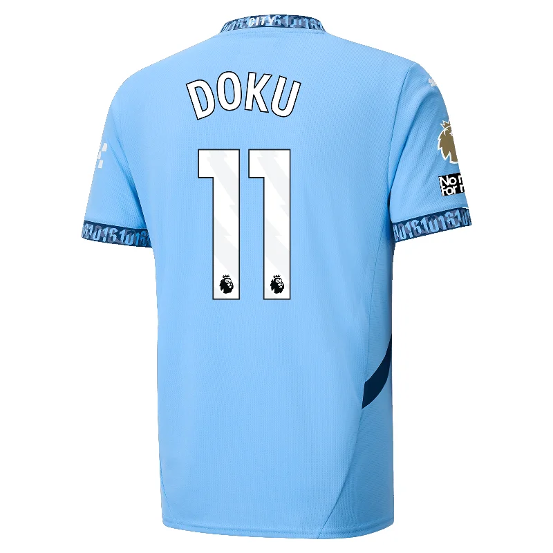 Men's Basketball Jerseys in Sleeveless Design for Enhanced Mobility on the CourtPuma Manchester City Jérémy Doku Home Jersey w/ EPL + No Room For Racism + Club World Cup Patches 24/25 (Team Light Blue/Marine Blue)